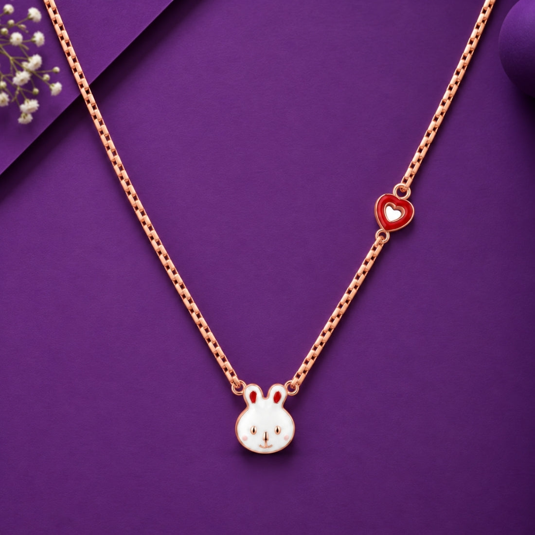 The Sweetheart Bunny 925 Silver Rose Gold Chain