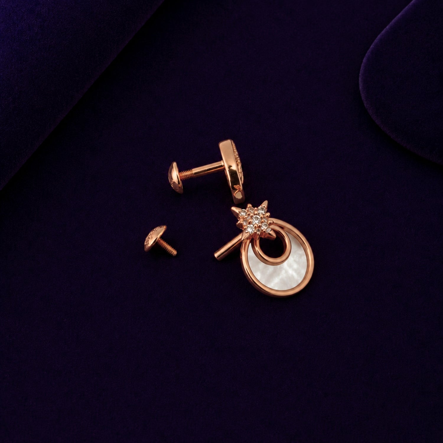 Celestial Moonlight 925 sterling silver Studs