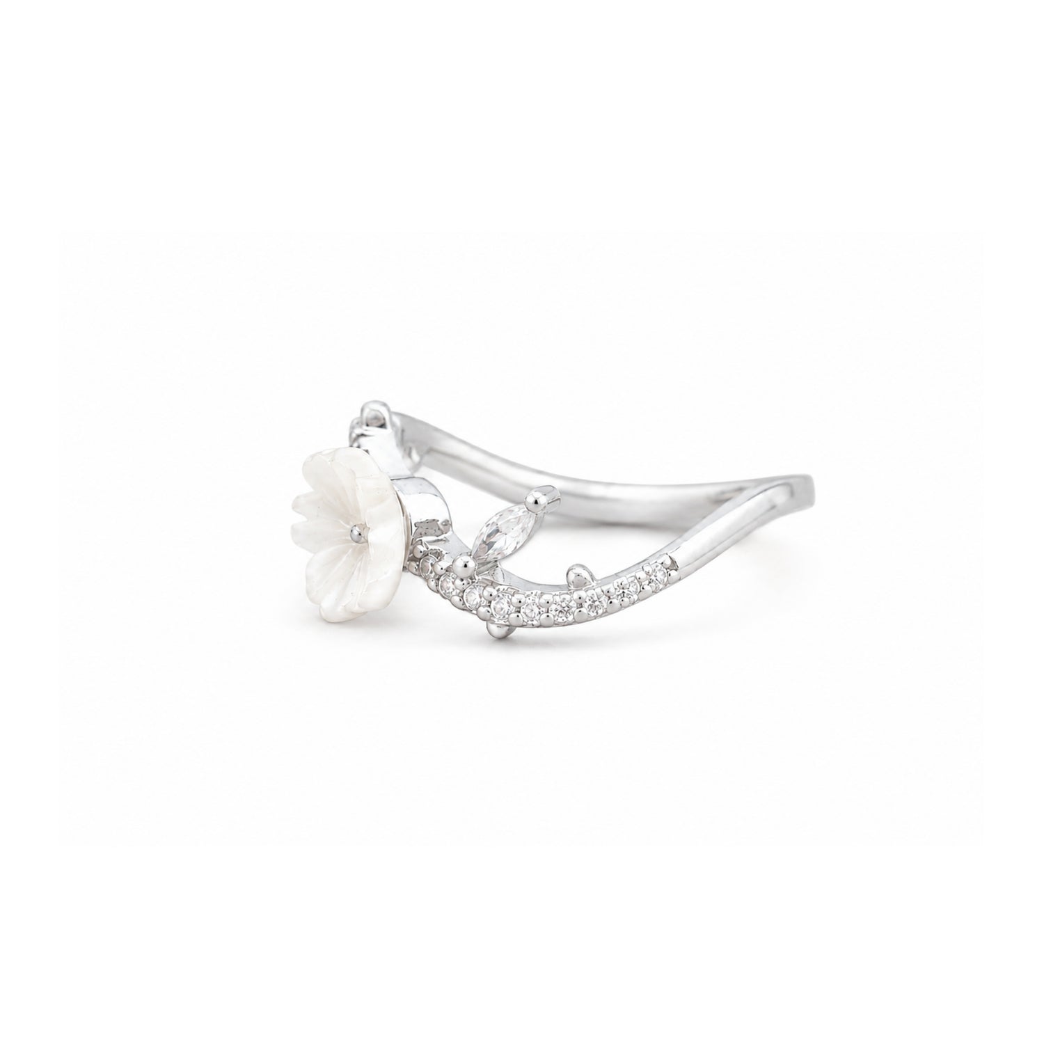 Blossom Whisper Silver Ring