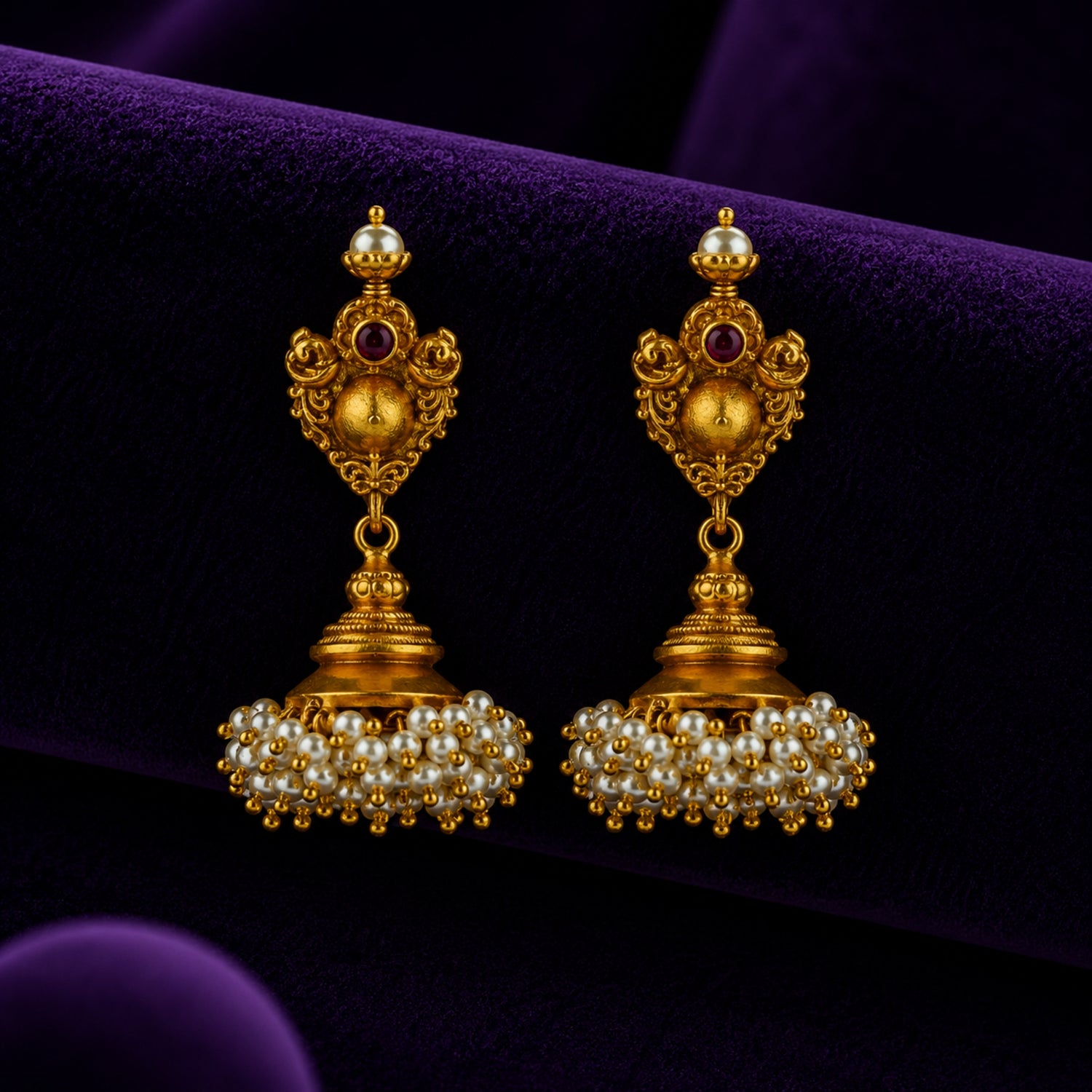 The Avani Guttapusalu Gold-Plated 925 Silver Jhumka Drops