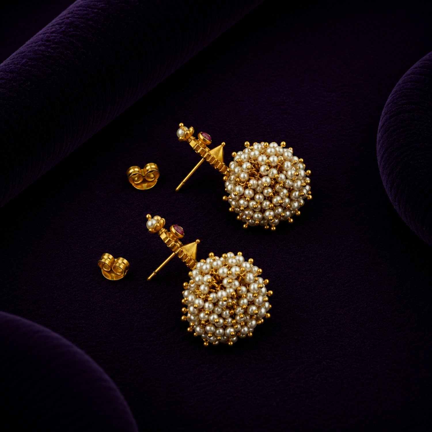 The Avani Guttapusalu Gold-Plated 925 Silver Jhumka Drops