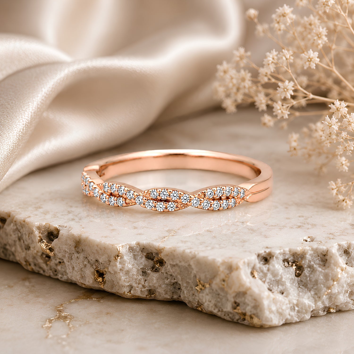 Aria 925 Silver Twisted Infinity Eternity Band