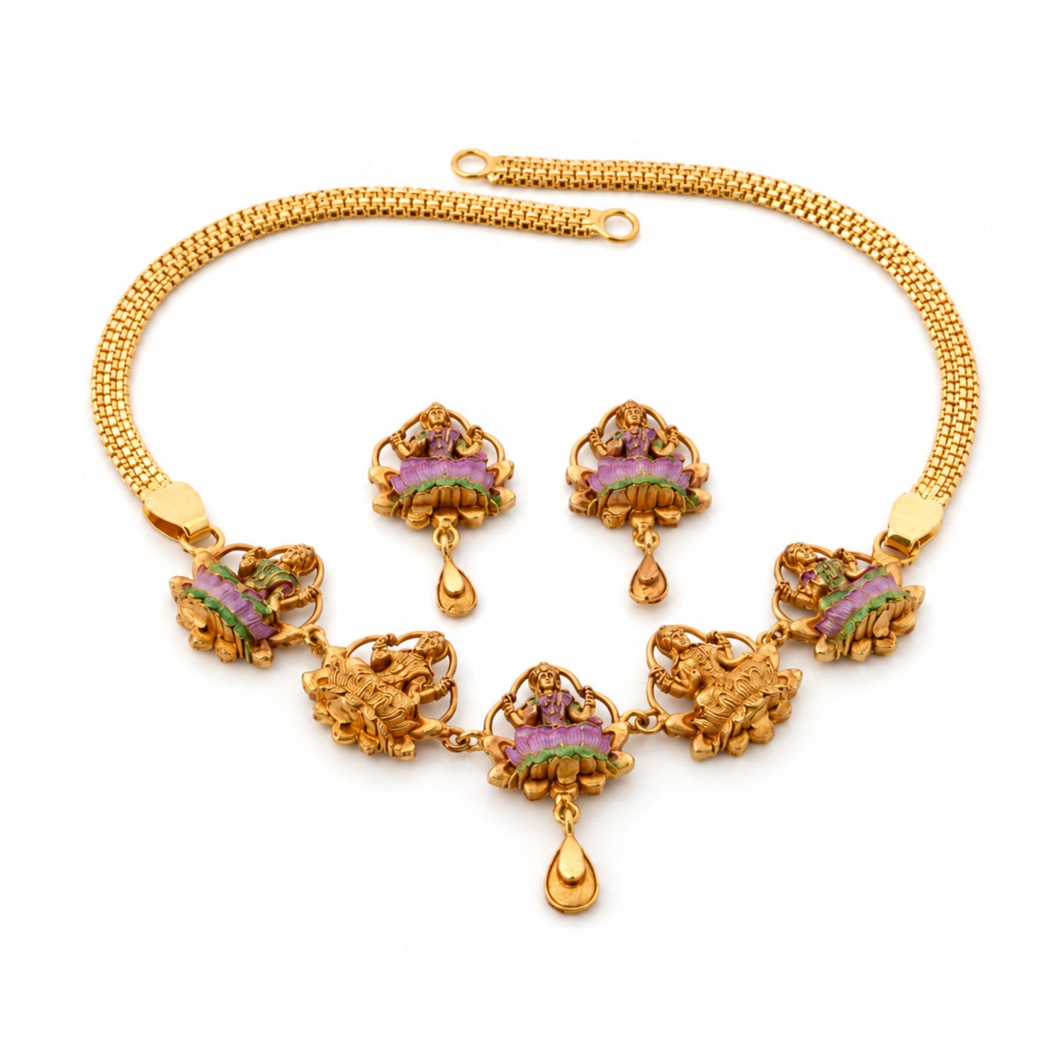 The Ashta Lakshmi Kamalam 925 Silver Choker Set