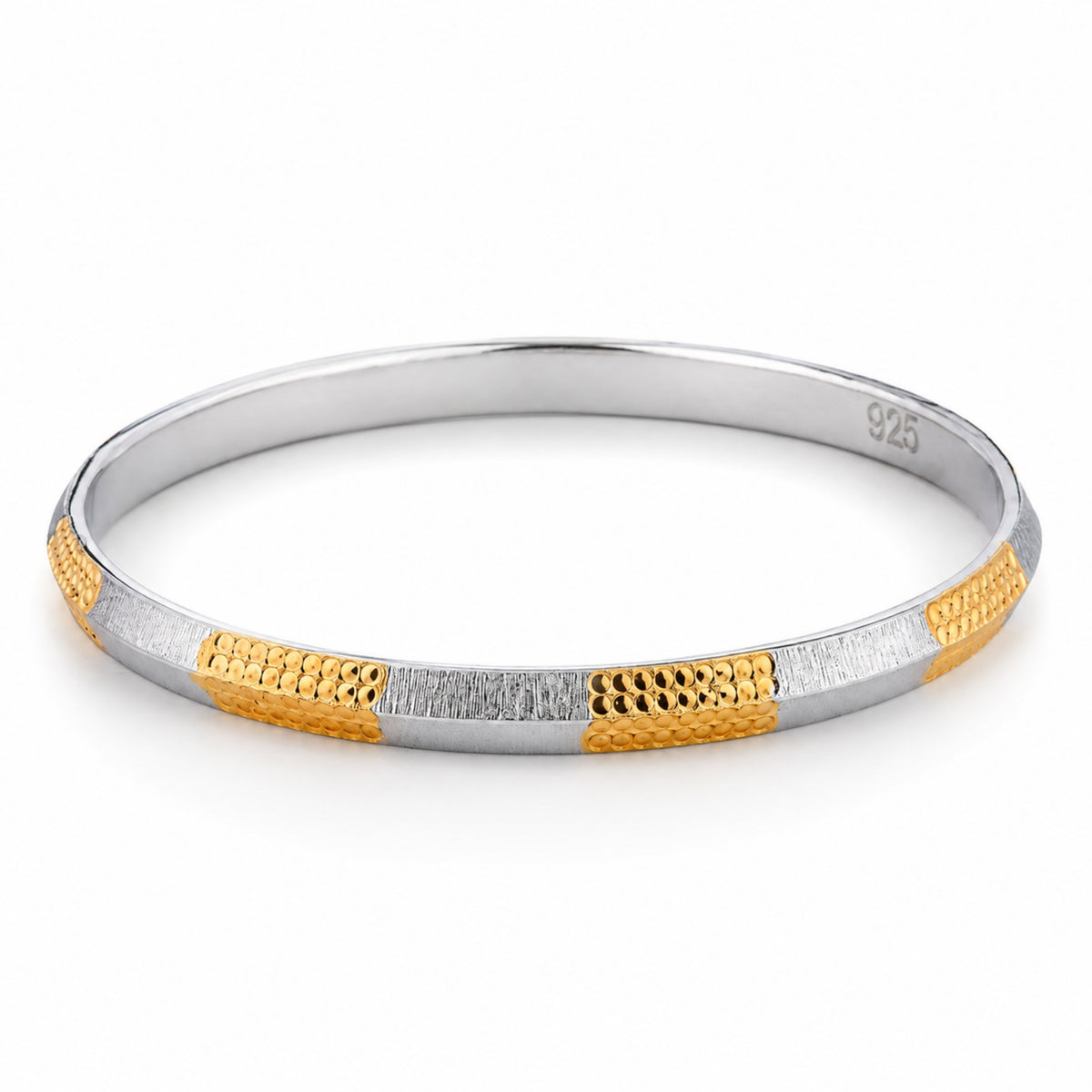 Vanguard Segmented Two-Tone 925 Silver Kada