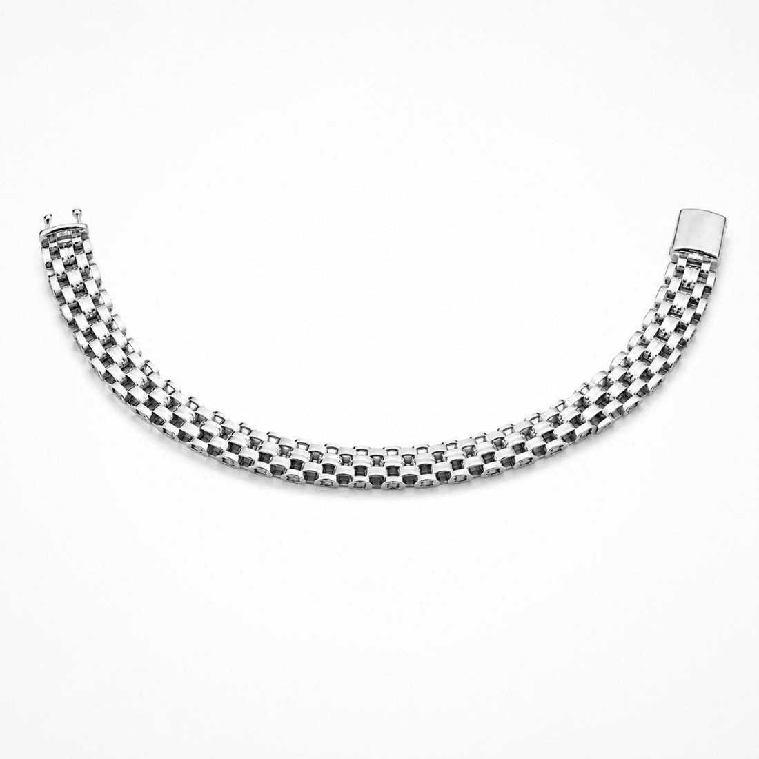 Imperial Mosaic Textured Sterling Silver Bracelet