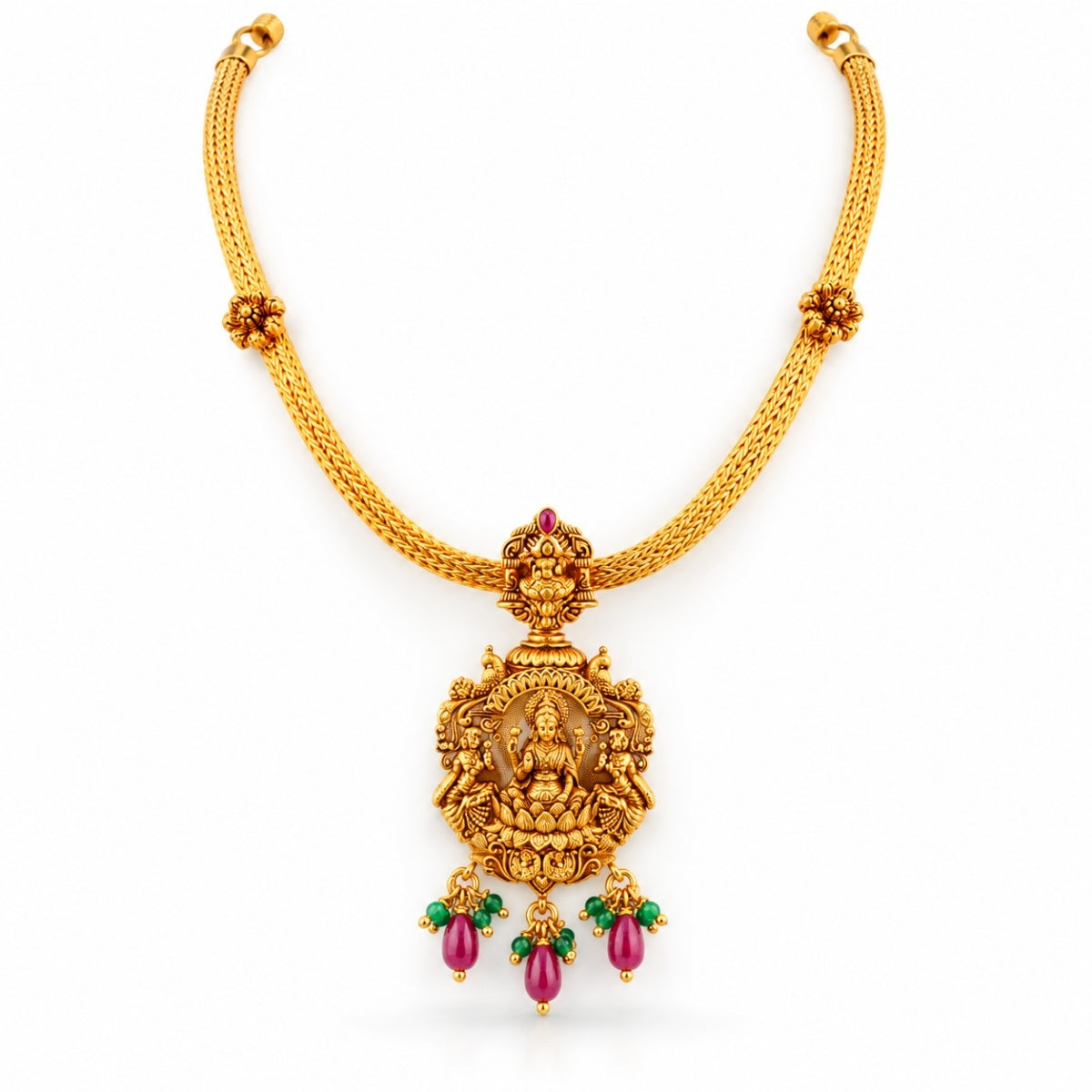 The Vara Lakshmi Nakkasi 925 Gold Plated Silver Necklace