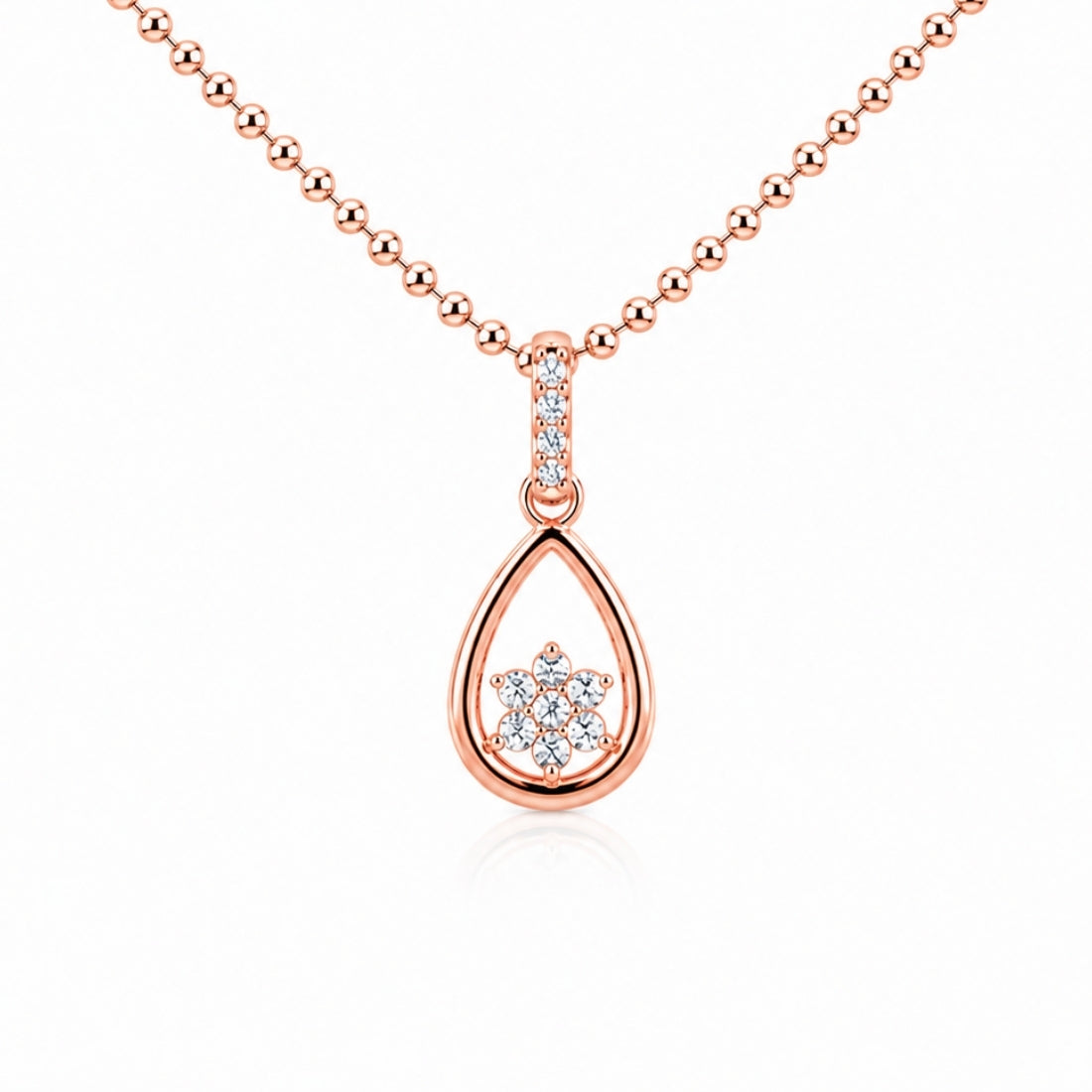 The Celestial Dual Star 925 Silver Rose Gold Pendant