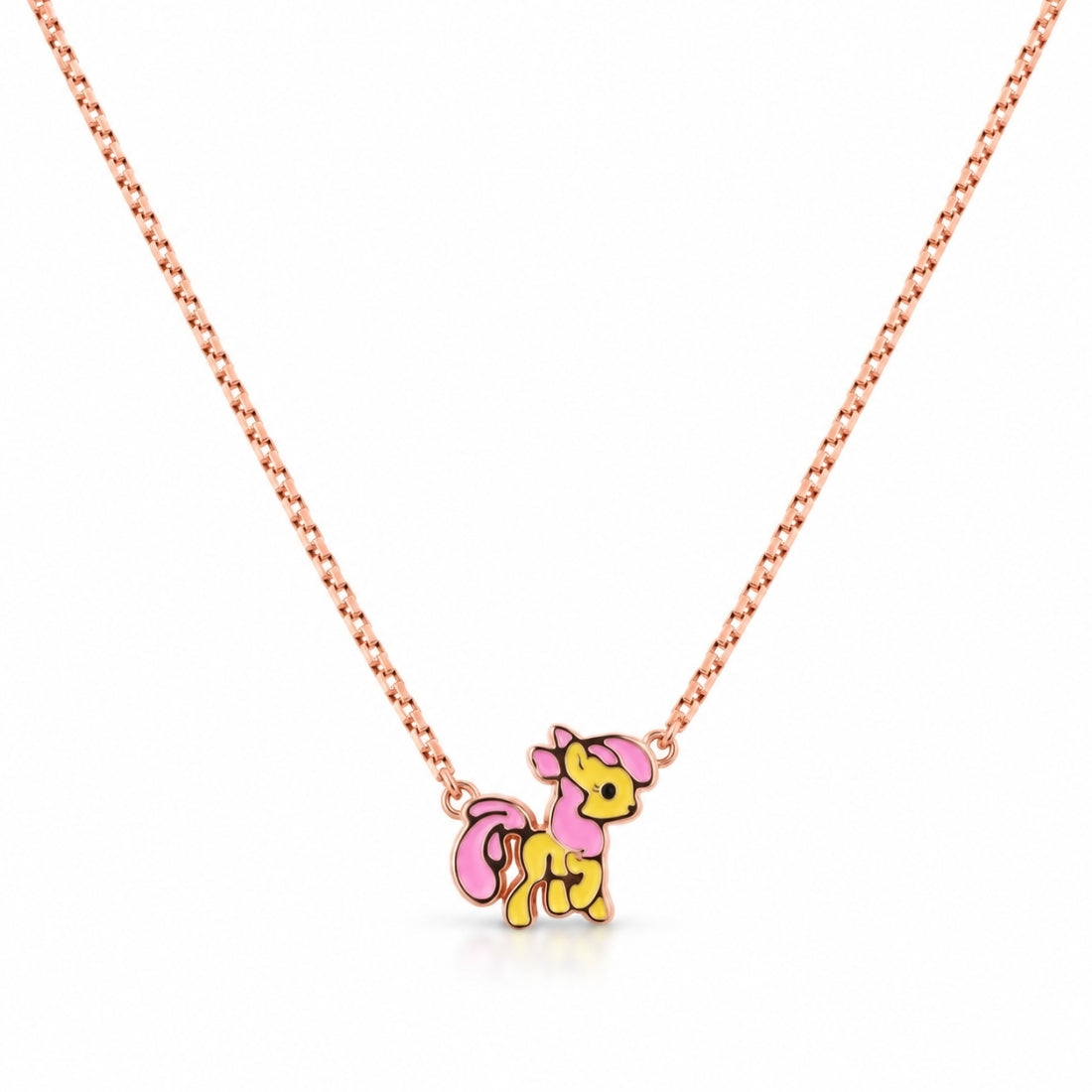 The Candy Mane Pony 925 Silver Rose Gold Chain