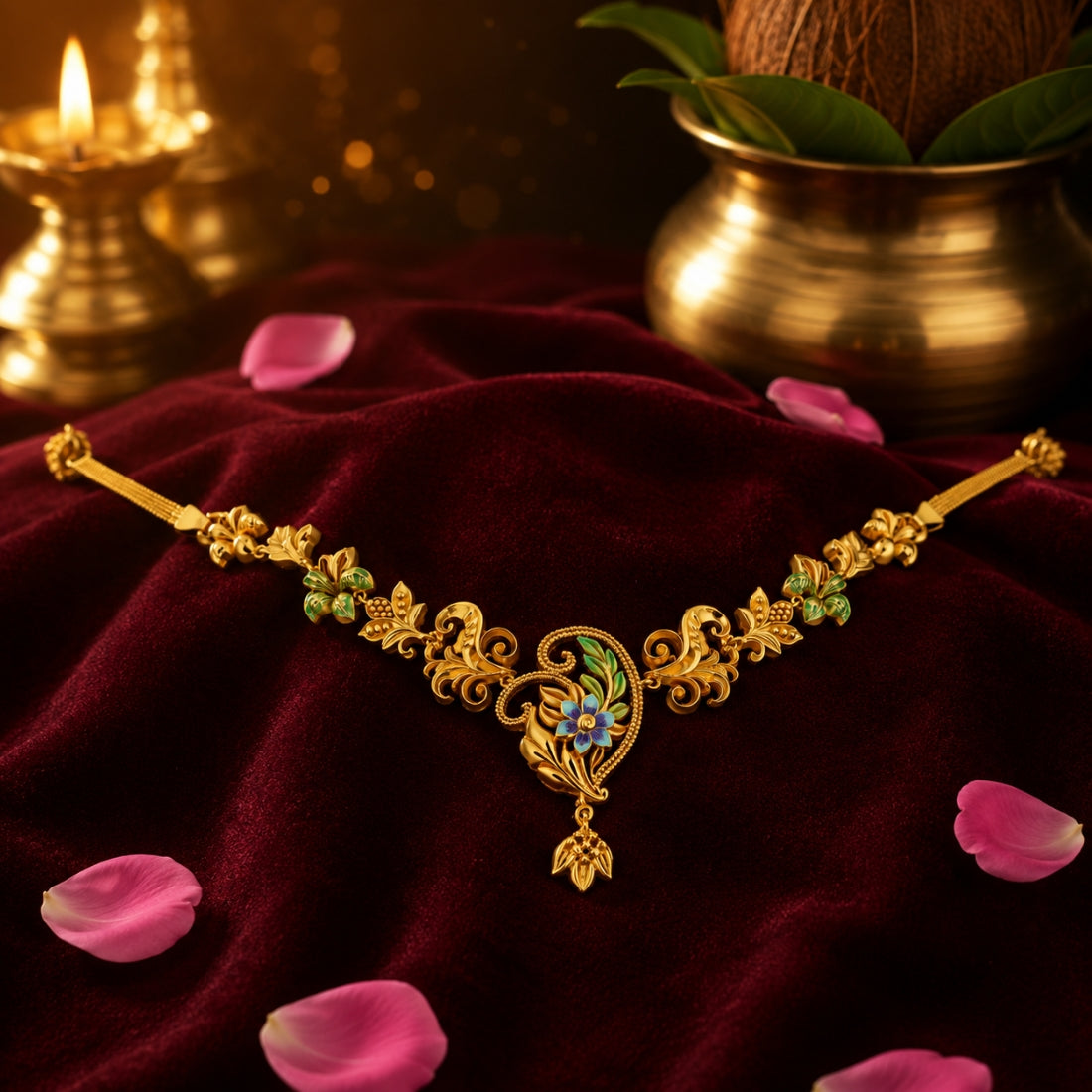 The Mayura Manga Blossom Hasli Choker