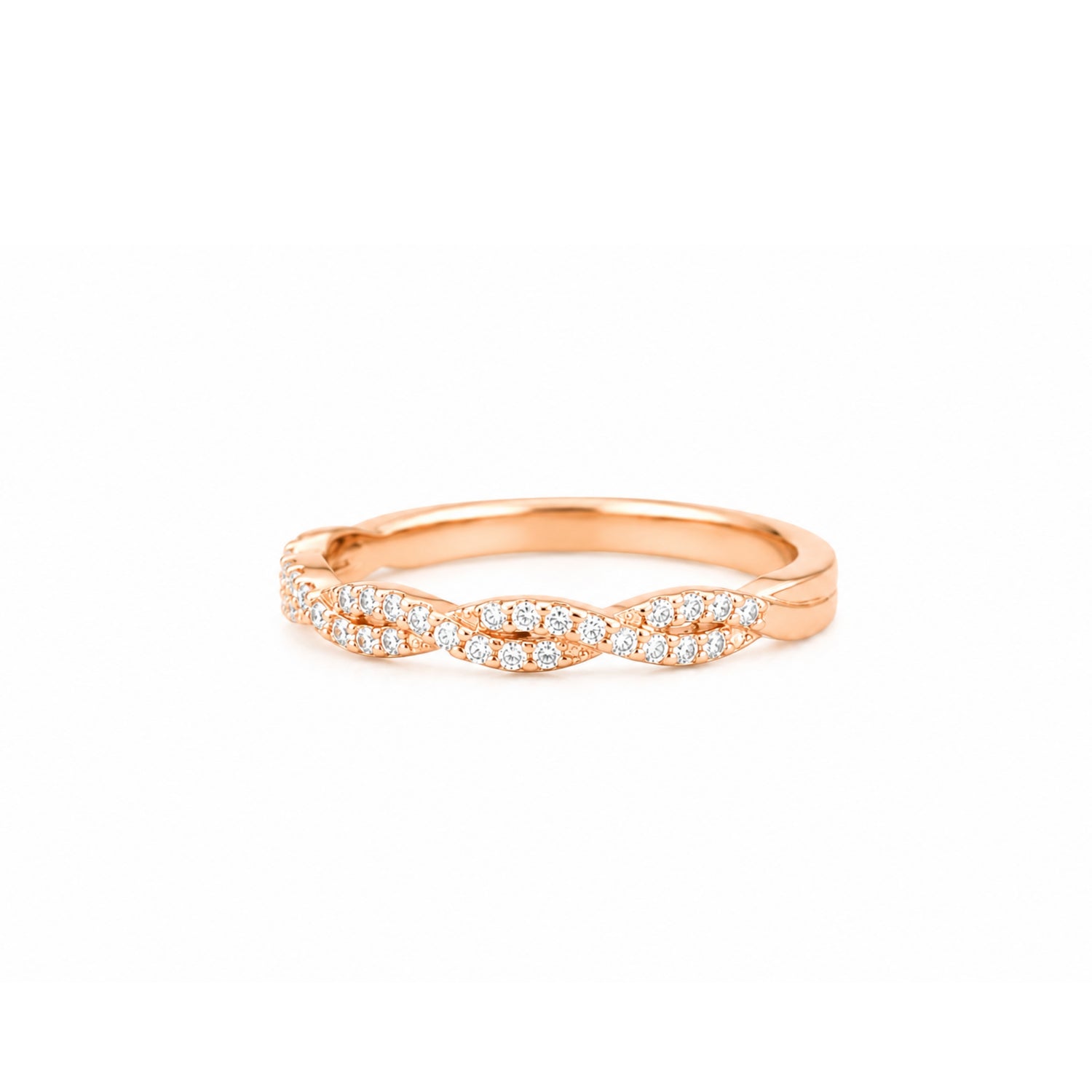 Aria 925 Silver Twisted Infinity Eternity Band