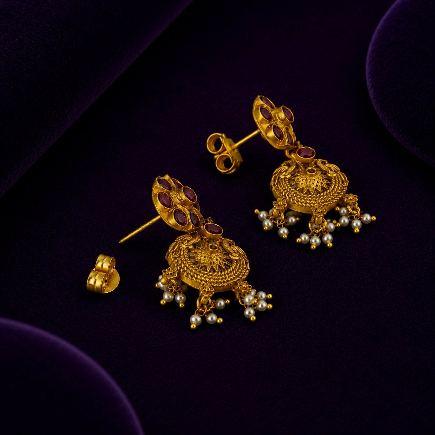 The Mayura Mayil Gold-Plated 925 Silver Drops Earring