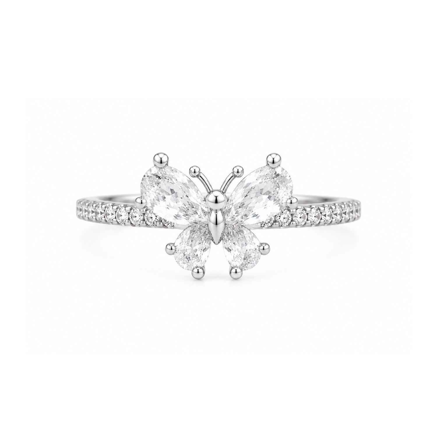 Papillon 925 Crystal Statement Ring