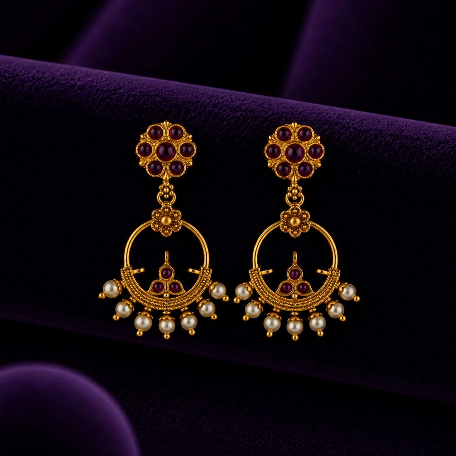 The Charvi Chandbali Gold-Plated 925 Silver Drops