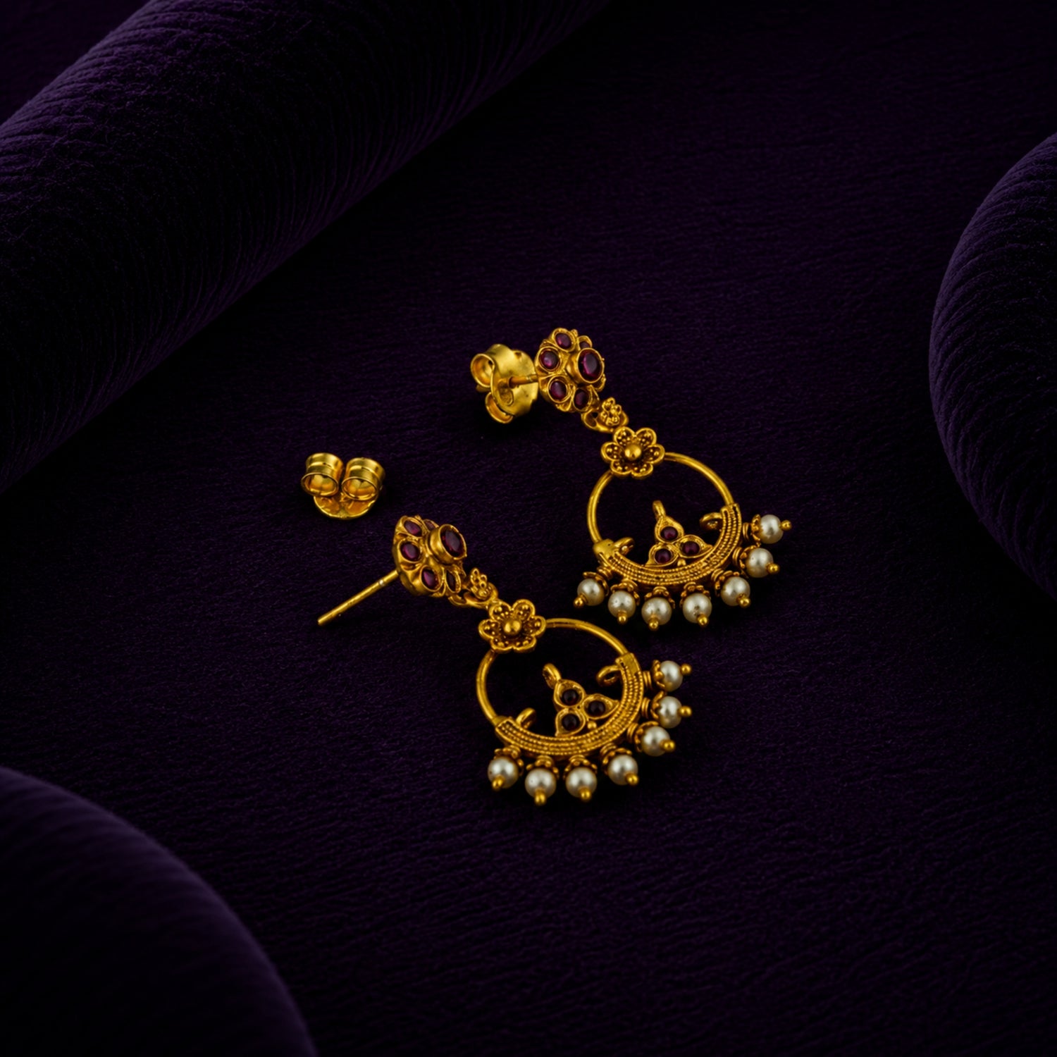 The Charvi Chandbali Gold-Plated 925 Silver Drops