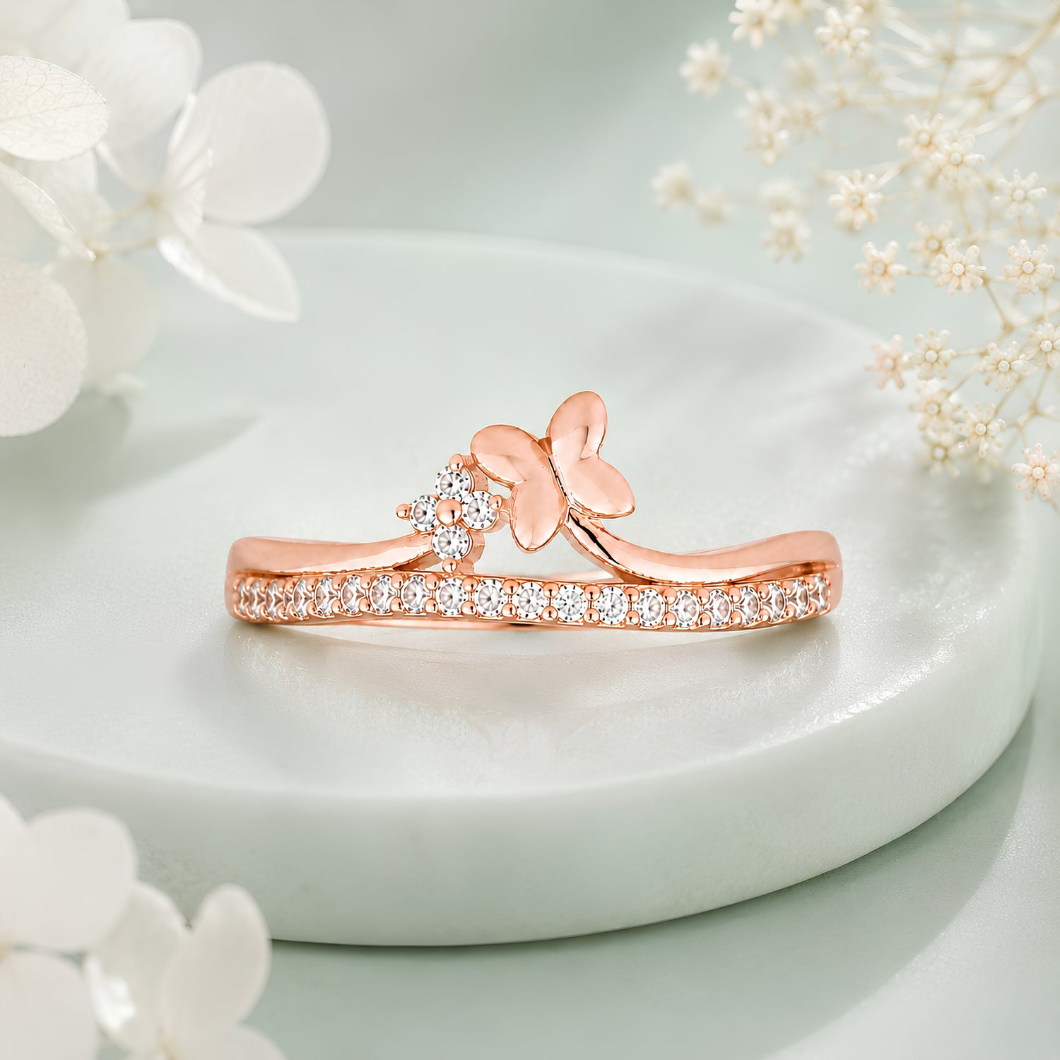 Mariposa Garden 925 Silver Tiara Ring