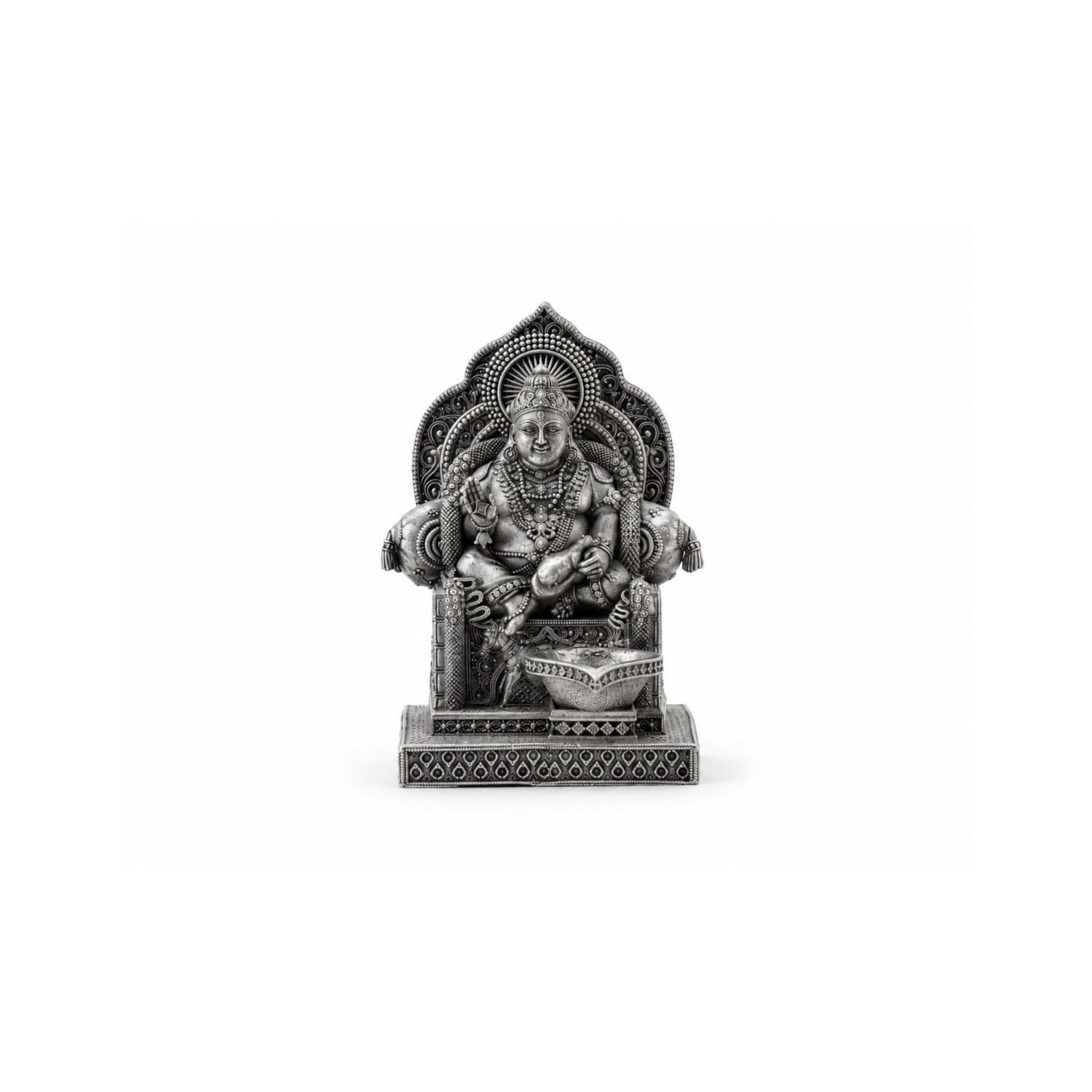 Premium 925 Pure Silver Lord Kubera Idol.