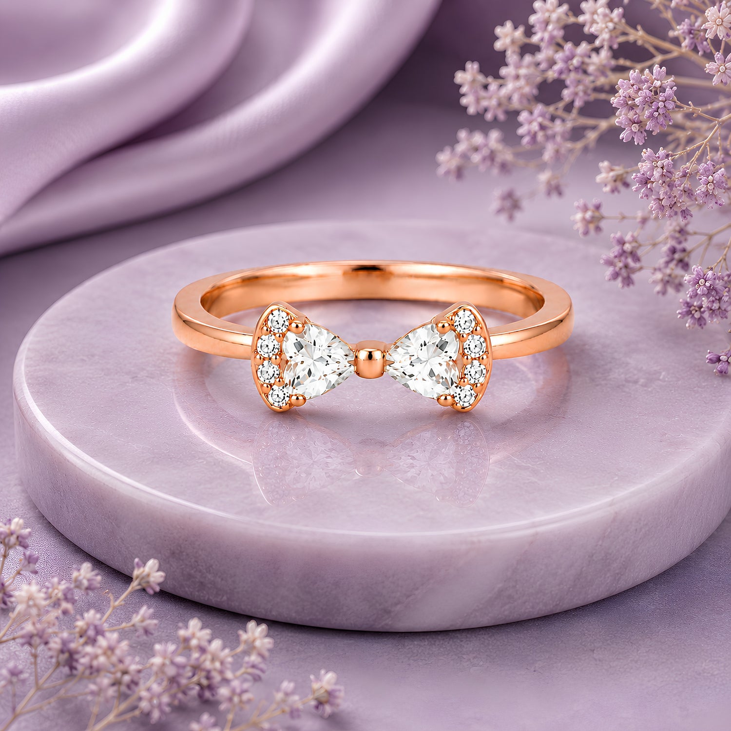 Belle 925 Silver Bow Knot Ring