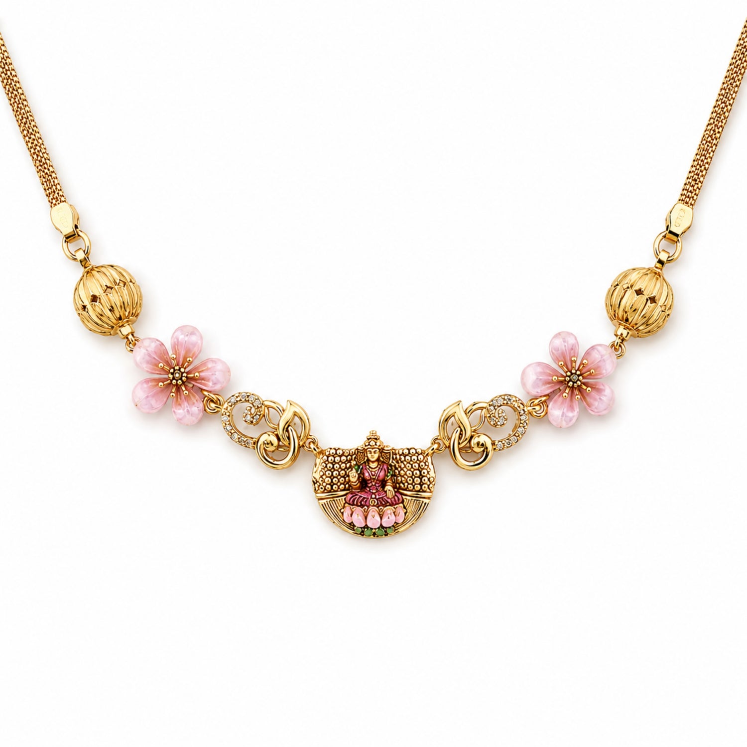 The Kamala Lakshmi Enamel 925 Silver Choker