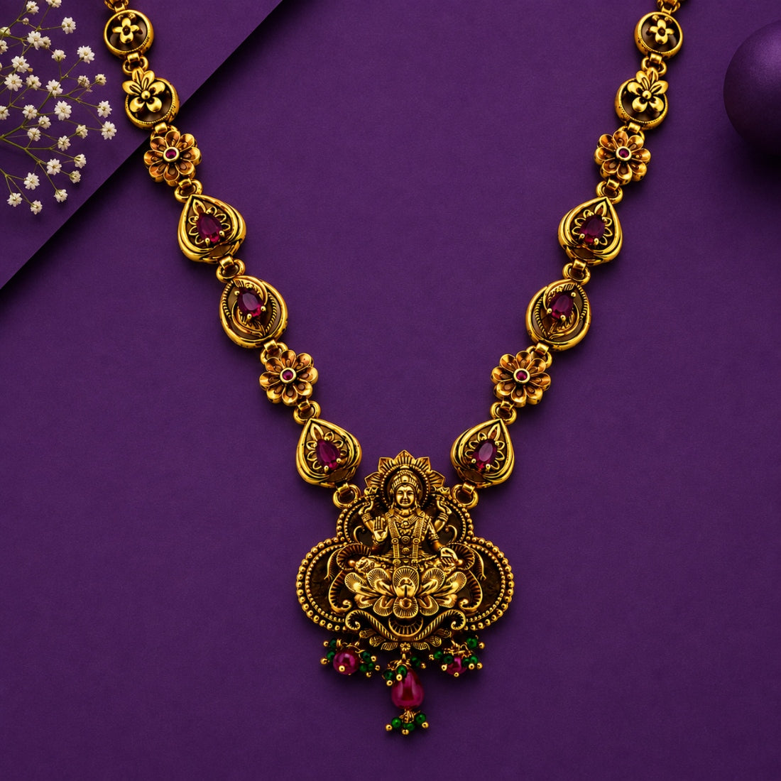 The Padmalakshmi Kemp-Adorned Heritage Haar (Gold-Plated 925 Sterling Silver)
