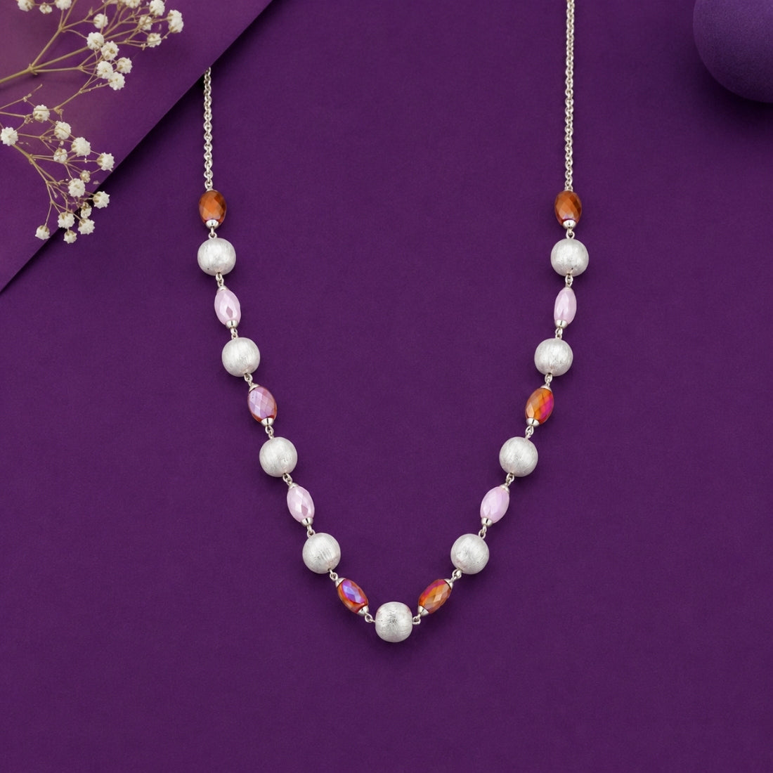 The Sunset Blossom Pearl Garland 925 Silver Chain