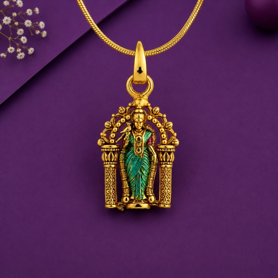The Divine Meenakshi Parrot Charm (925 Silver)