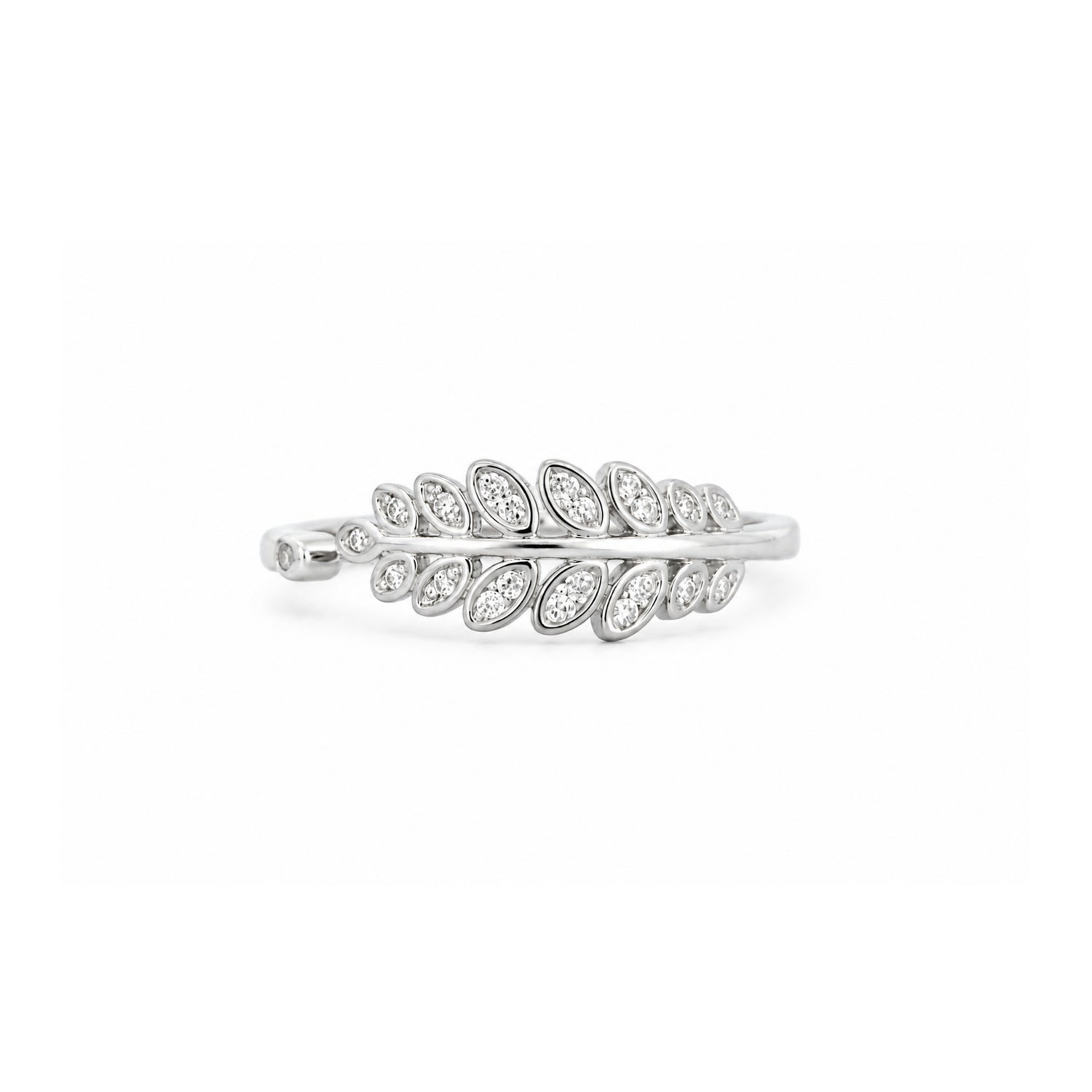 Sylva 925 Silver Botanical Olive Branch Ring