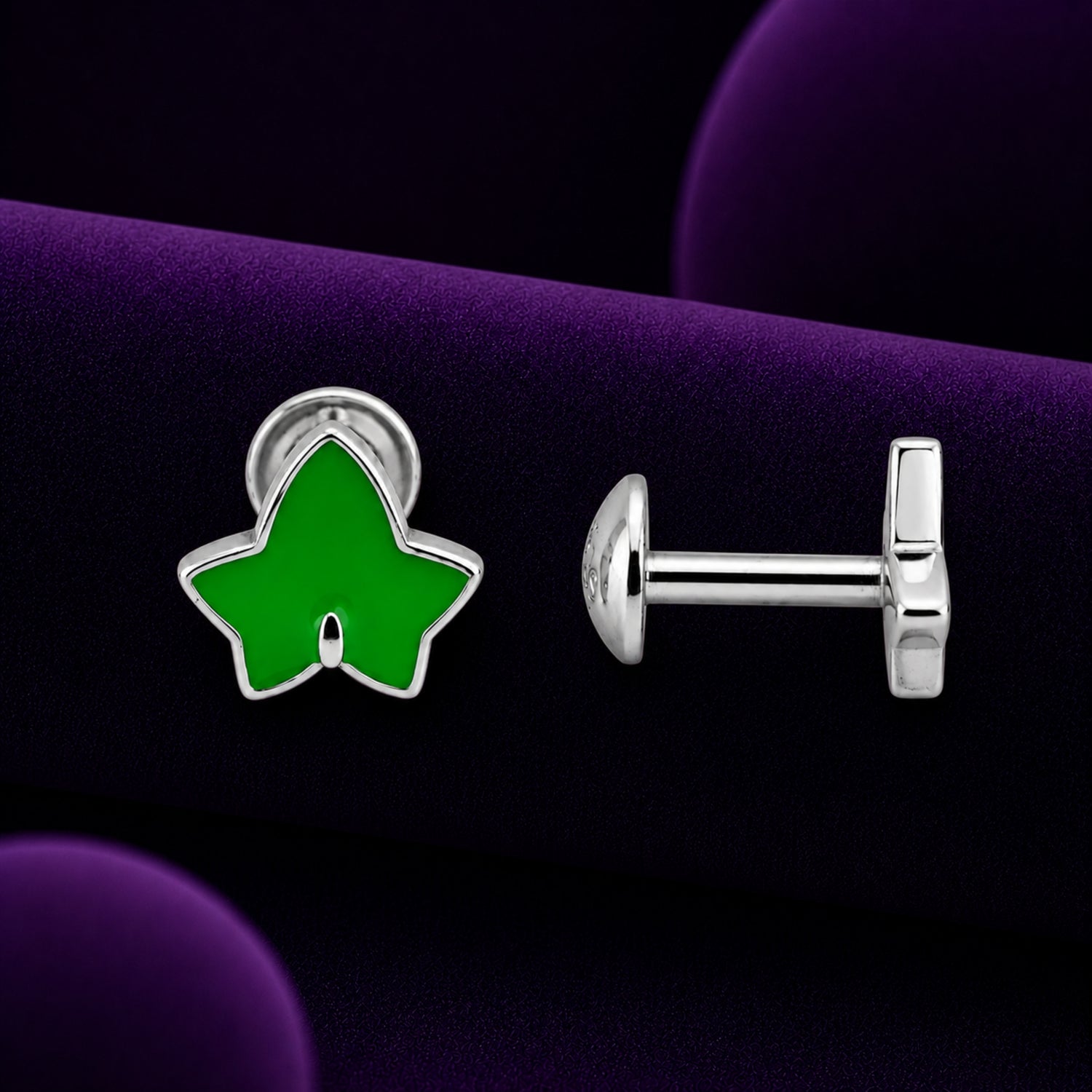 Little Ivy Leaf 925 Silver Kids Studs