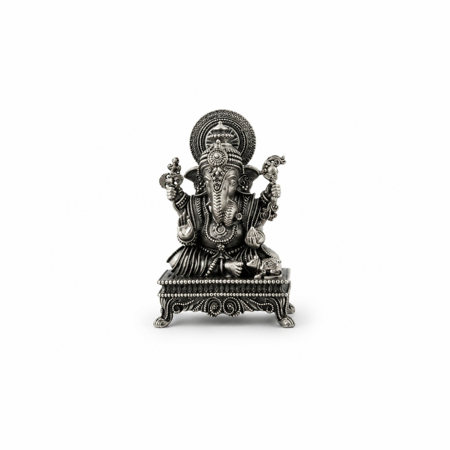 Premium 925 Pure Silver Lord Ganesha Idol.