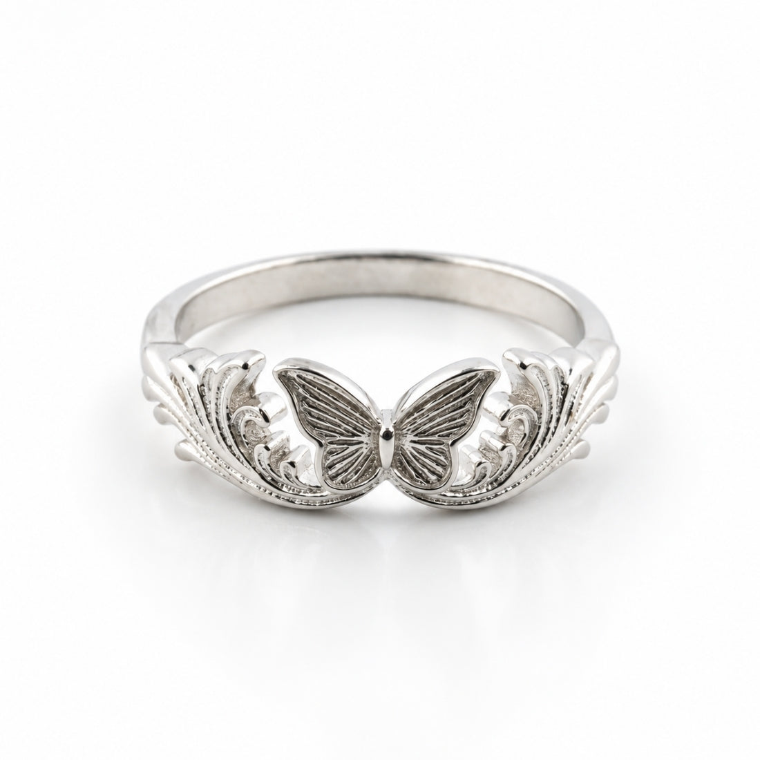 Enchanted Butterfly Garden Silver Ring