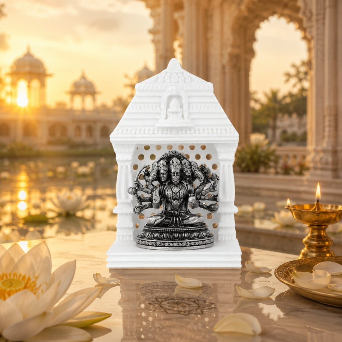 The Panchamukhi Hanuman Divya Mandir 925 Silver Idol