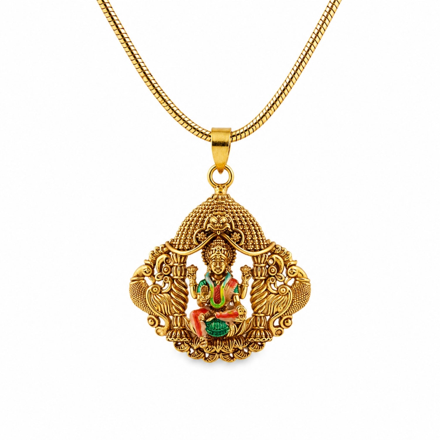 The Ashta Lakshmi Nakshi Silver Pendant