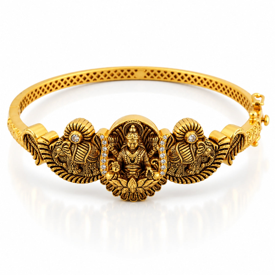 The Gaja Lakshmi Royal Lotus Antique Temple Kada