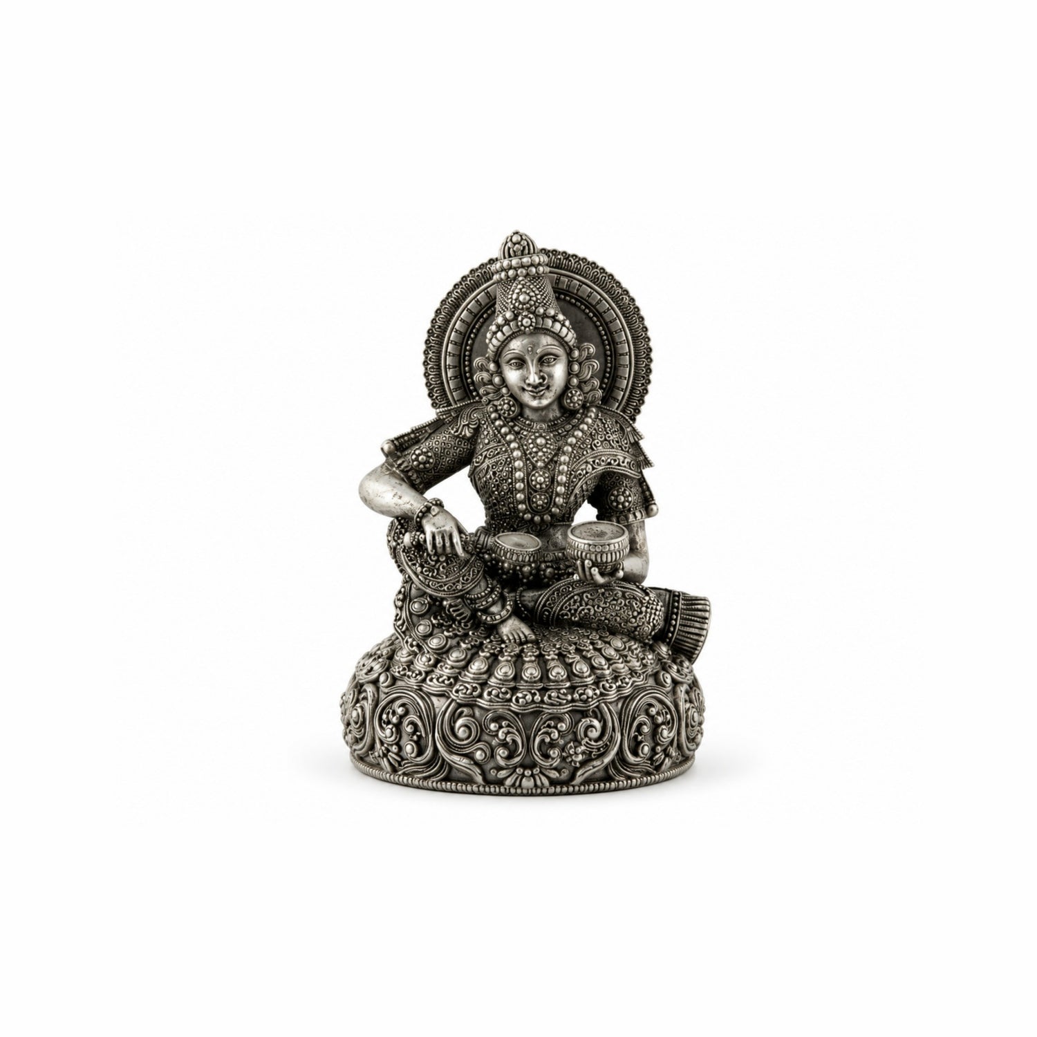 Premium 925 Pure Silver Goddess Annapoorani (Annapurna) Idol