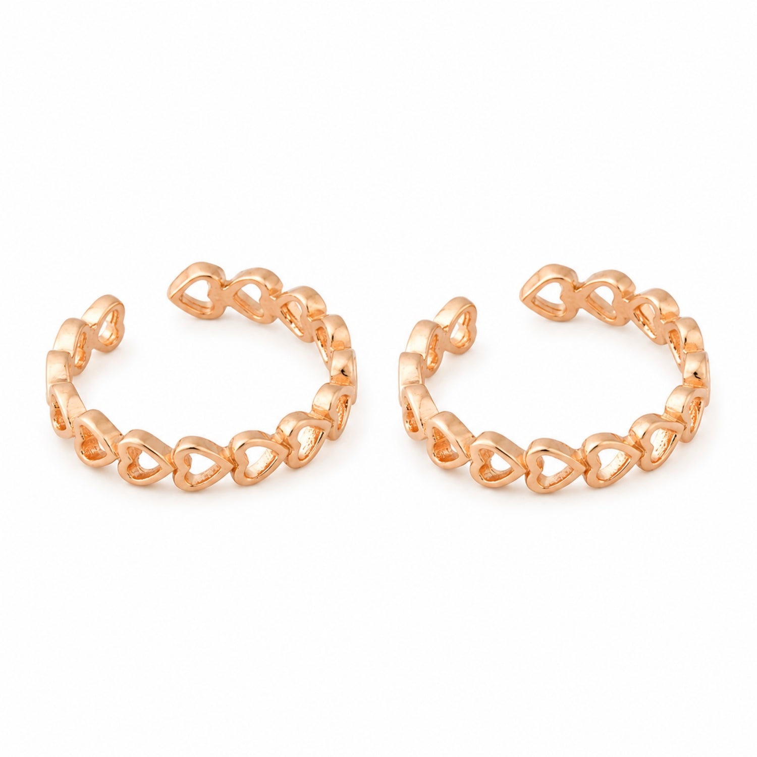 Endless Amour Eternity 925 Silver Rose Gold Toe Rings