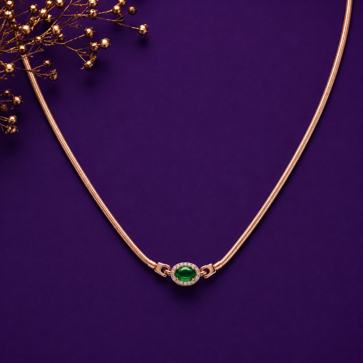 Regal Jade 925 Silver Choker