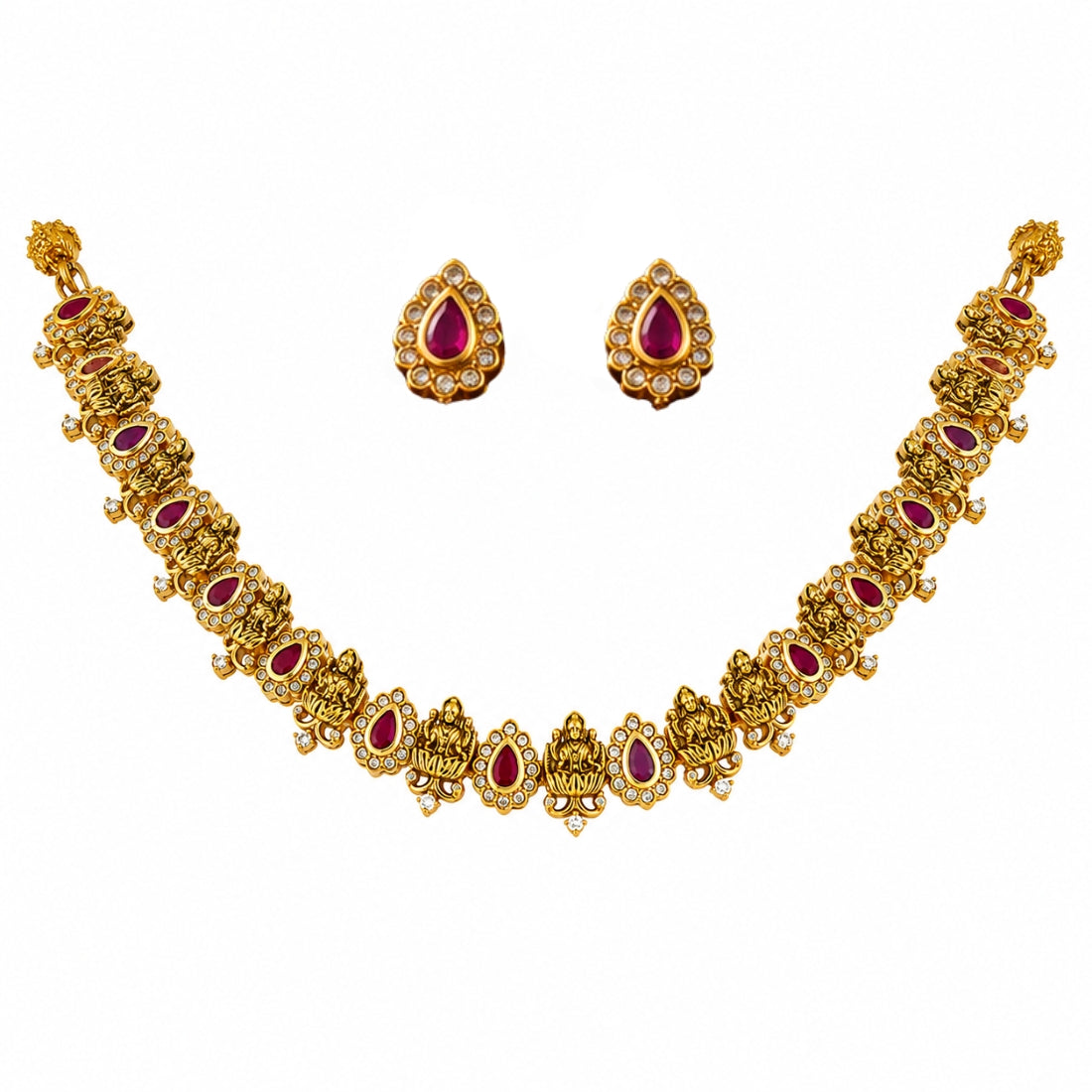 The Lakshmi Kemp Divine 925 Necklace Silver Set