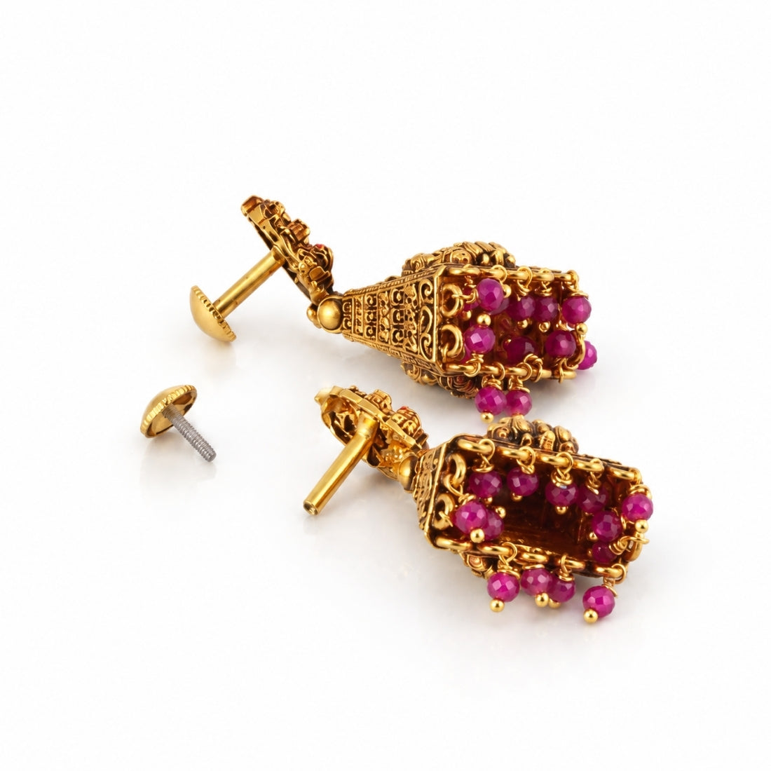 The Ashta Lakshmi Antique Temple Hanging Earrings