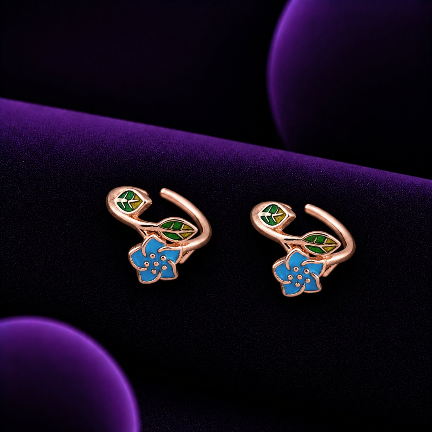 Azure Blossom Adjustable 925 Silver Toe Rings