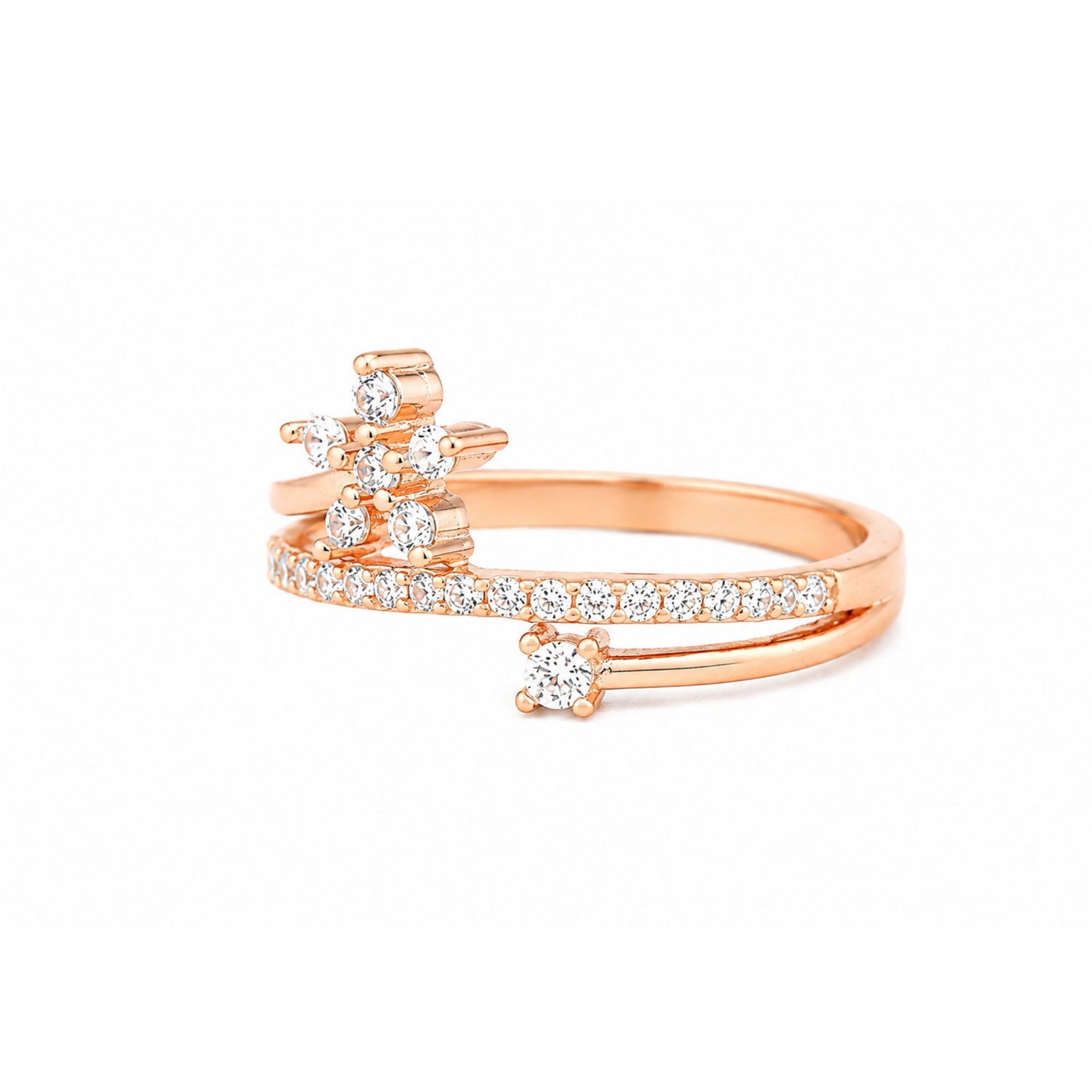 Celestial Bloom 925 Sterling Silver Rose gold Ring