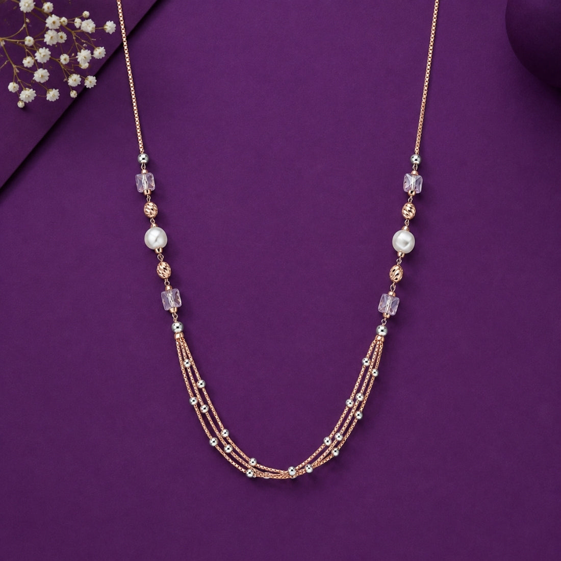 The Ethereal Rose Multi-Strand Station Chain