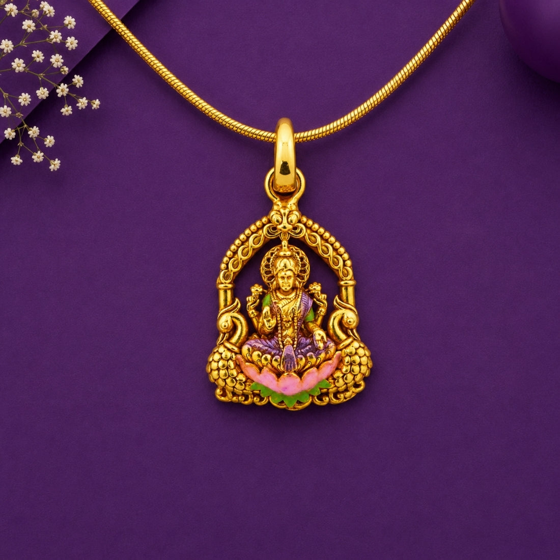 The Divine Lakshmi Lotus Throne Charm (925 Silver)