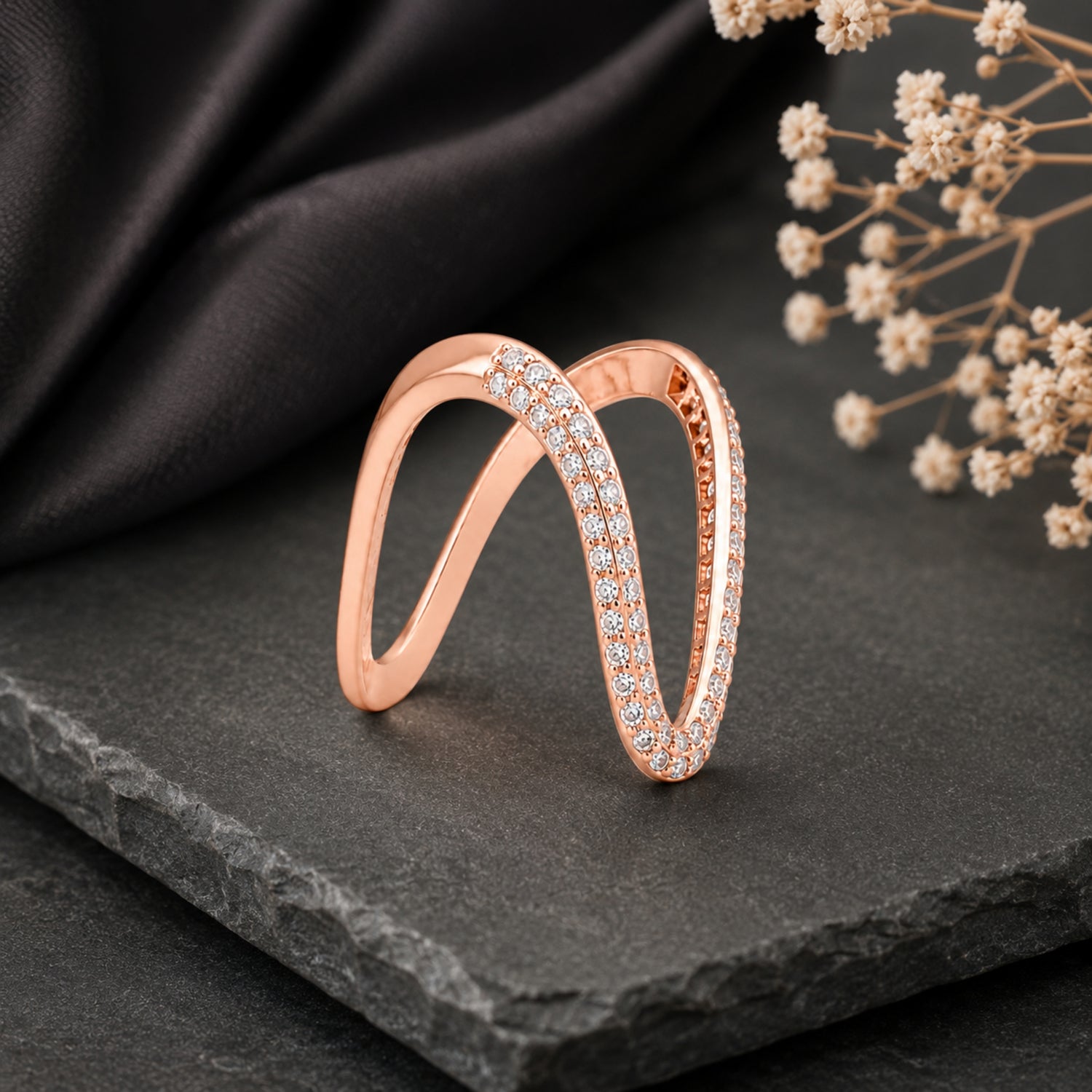 Aura Wave Statement Ring