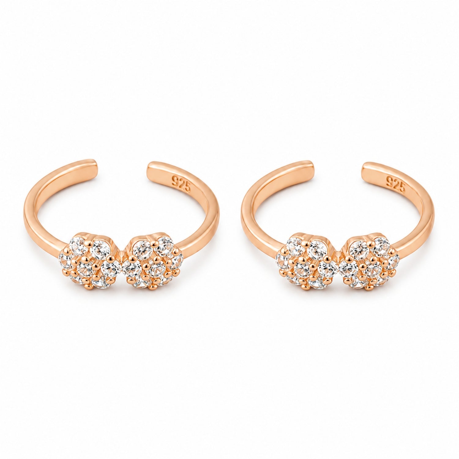 Sparkling Twin Cluster 925 Silver Bichiya