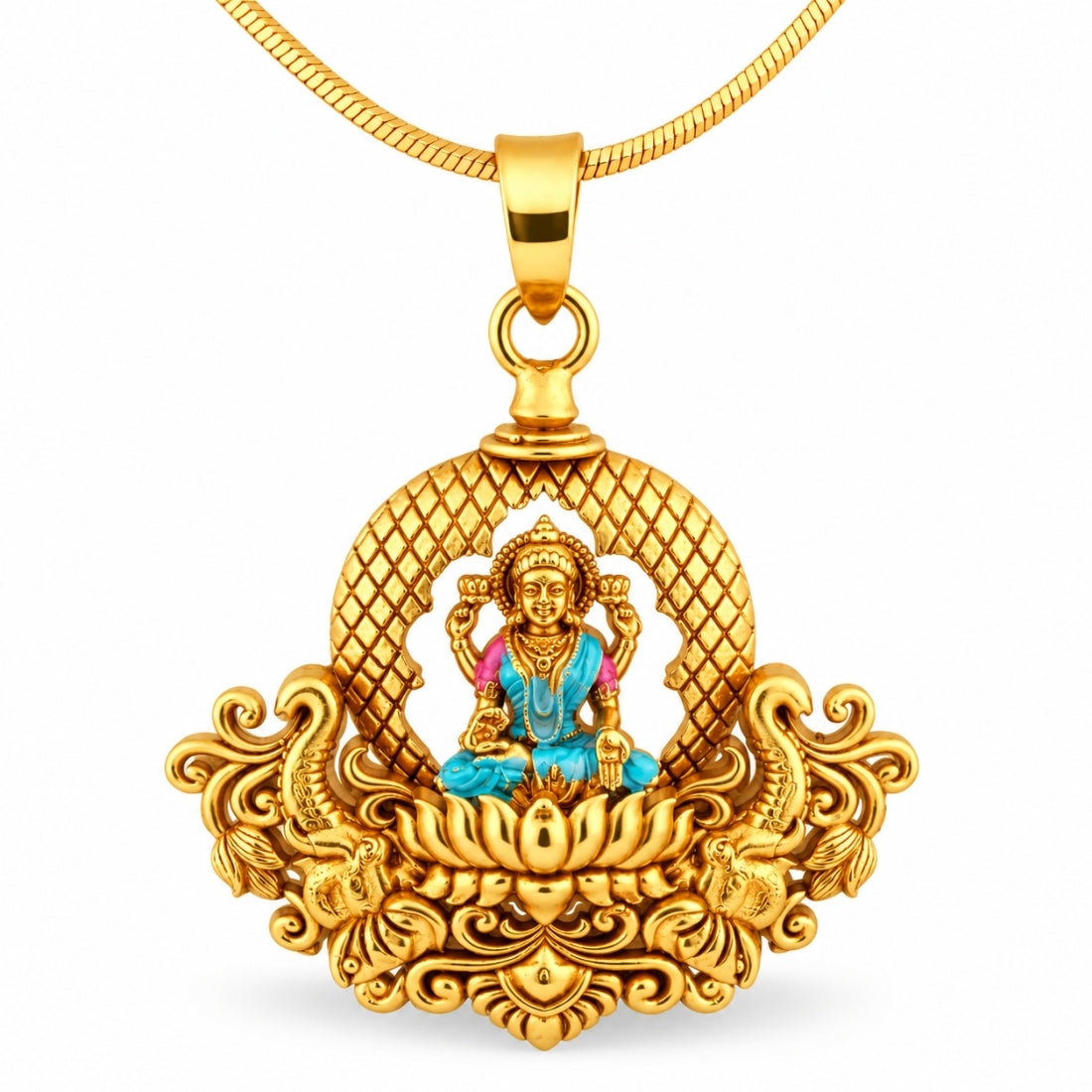 The Divine Lakshmi Crescent Throne Charm (925 Silver)