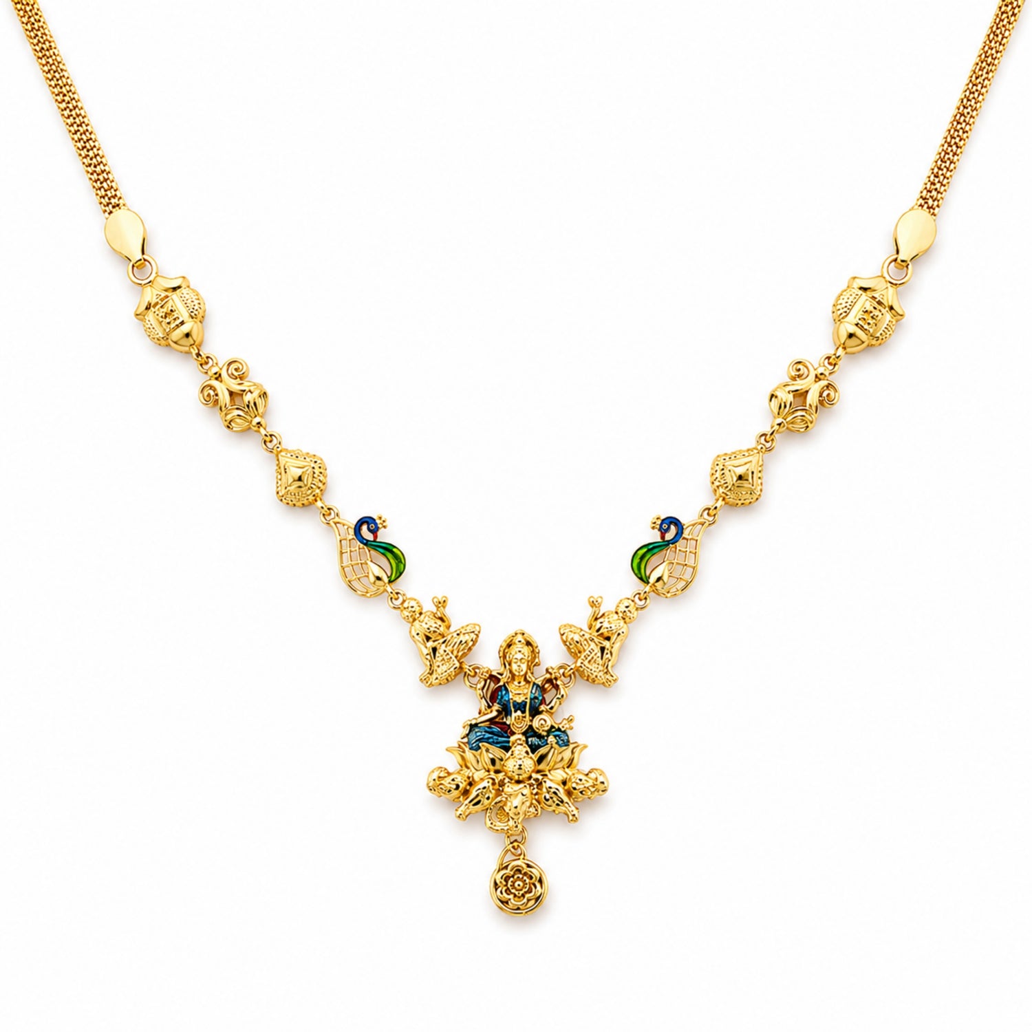The Peacock Lakshmi Fusion 925 Silver Choker
