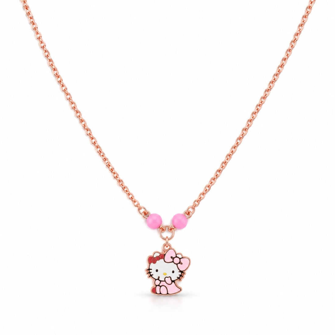 The Hello Kitty Candy Bead 925 Silver Rose Gold Chain
