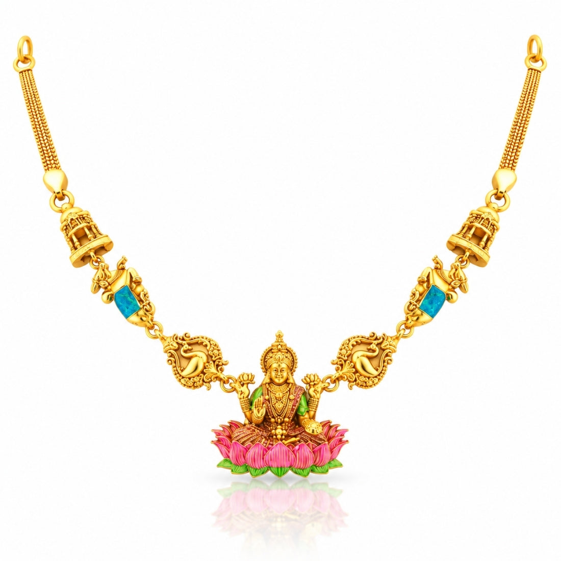 The Royal Lakshmi Mandir Festival 925 Silver Necklace