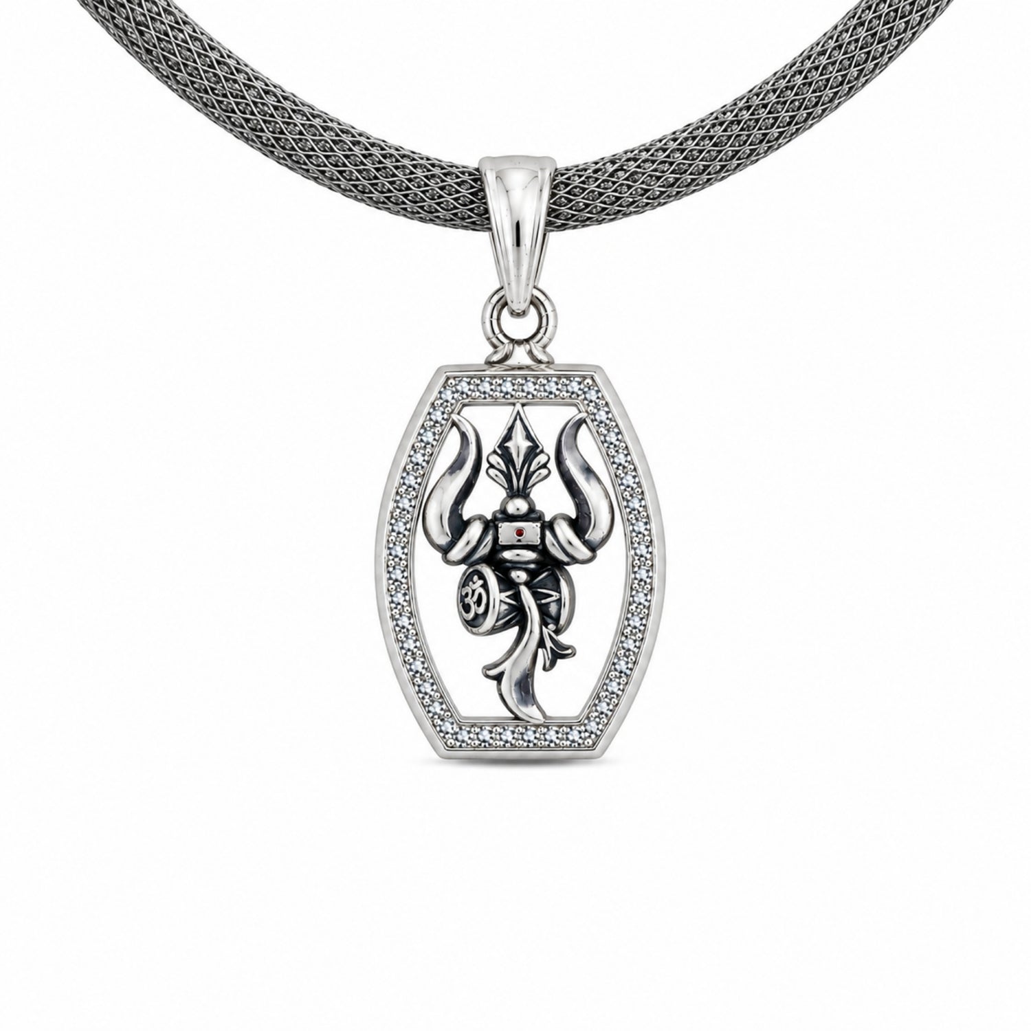 Sacred Mahadev Trishul 925 Sterling Silver Pendant