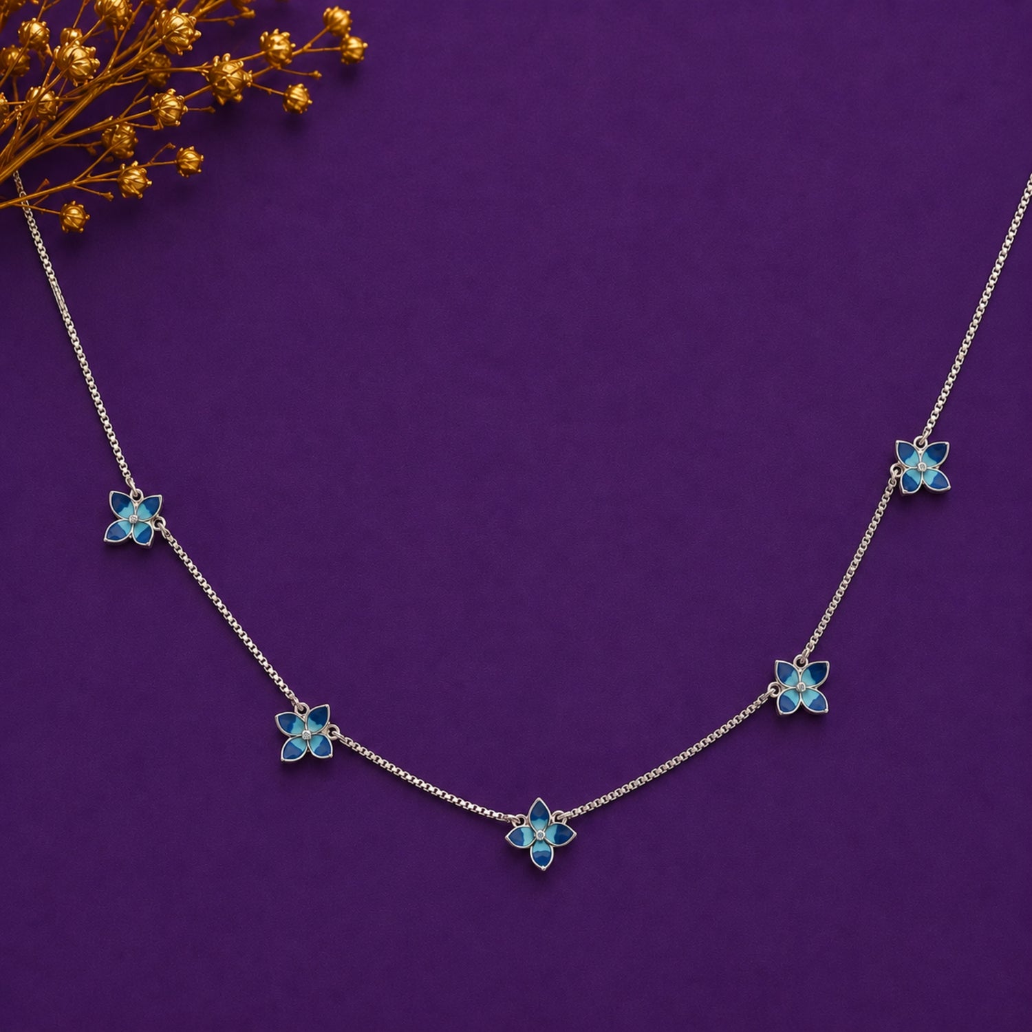 Enchanted Blossom 925 Sterling Silver Chain