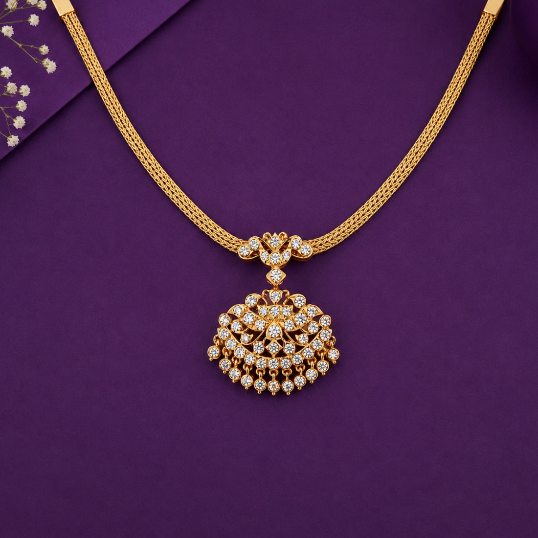 The Aadhya Heritage Gold-Plated 925 Silver Attigai Necklace